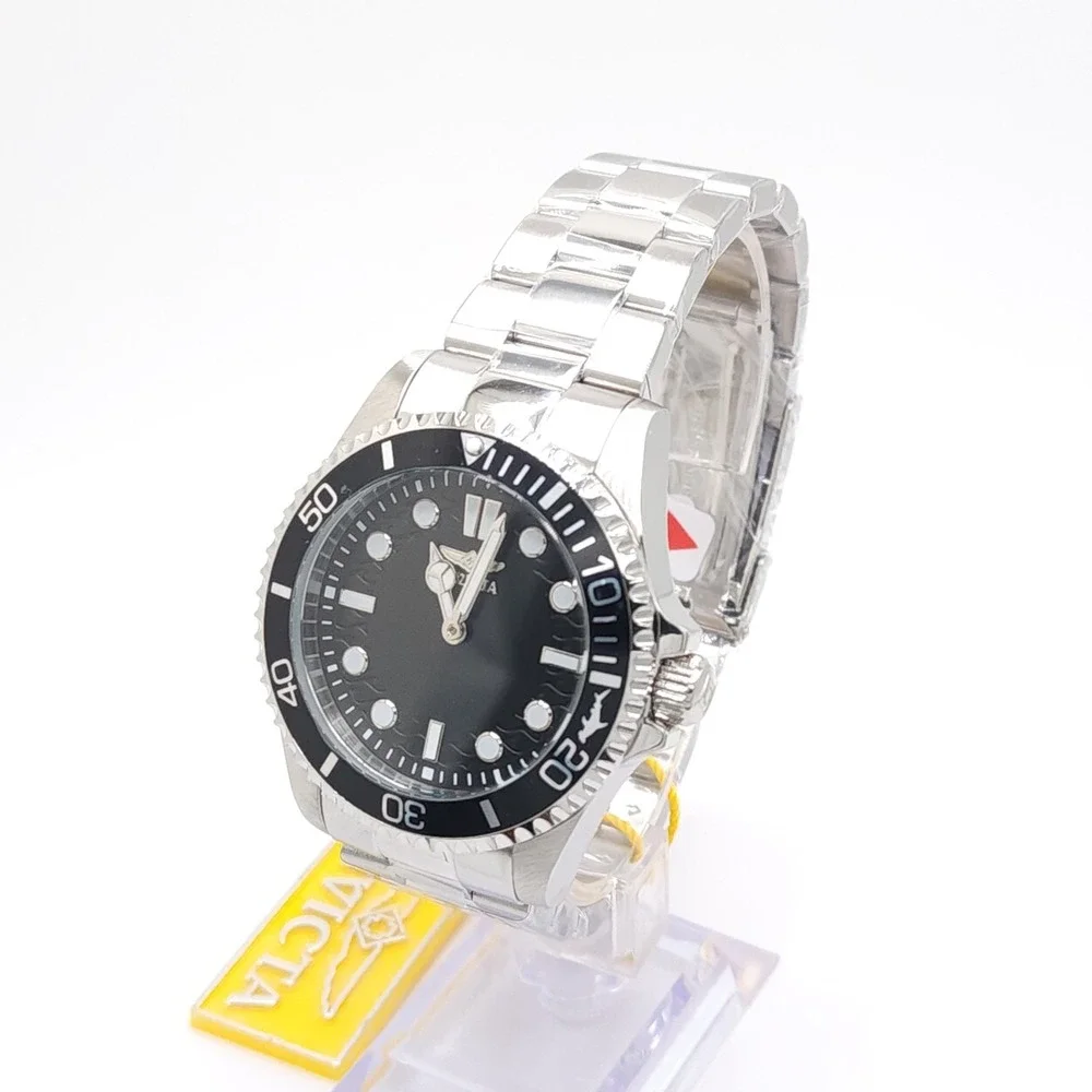 Invicta Pro Diver Crestcore 49693 Men's Quartz Black Dial Steel Watch 43mm New